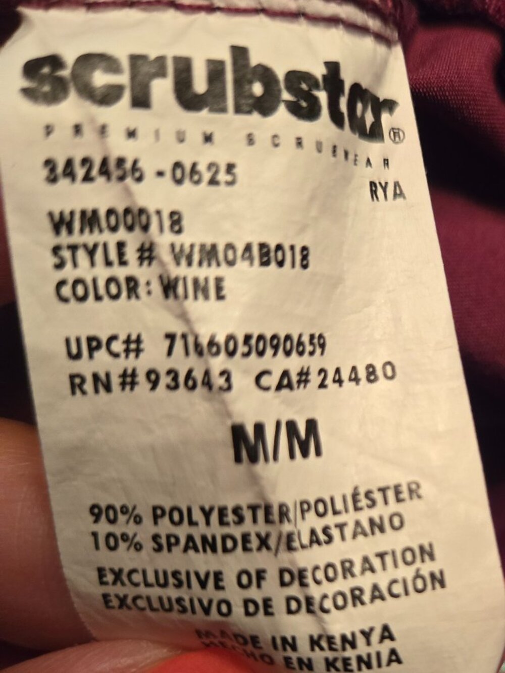 Set of 3 Scrubstar performance,Scrub pants. All sz medium. Navy, black and wine. - Picture 6 of 9